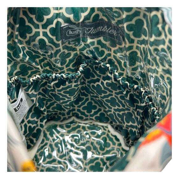 Lug Tumbler Storage Bag Wildlife Cream Travel Quilted Toiletry Wipe Clean Tote - Picture 9 of 15